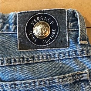 VERSACE high waist straight leg jeans